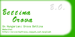 bettina orova business card